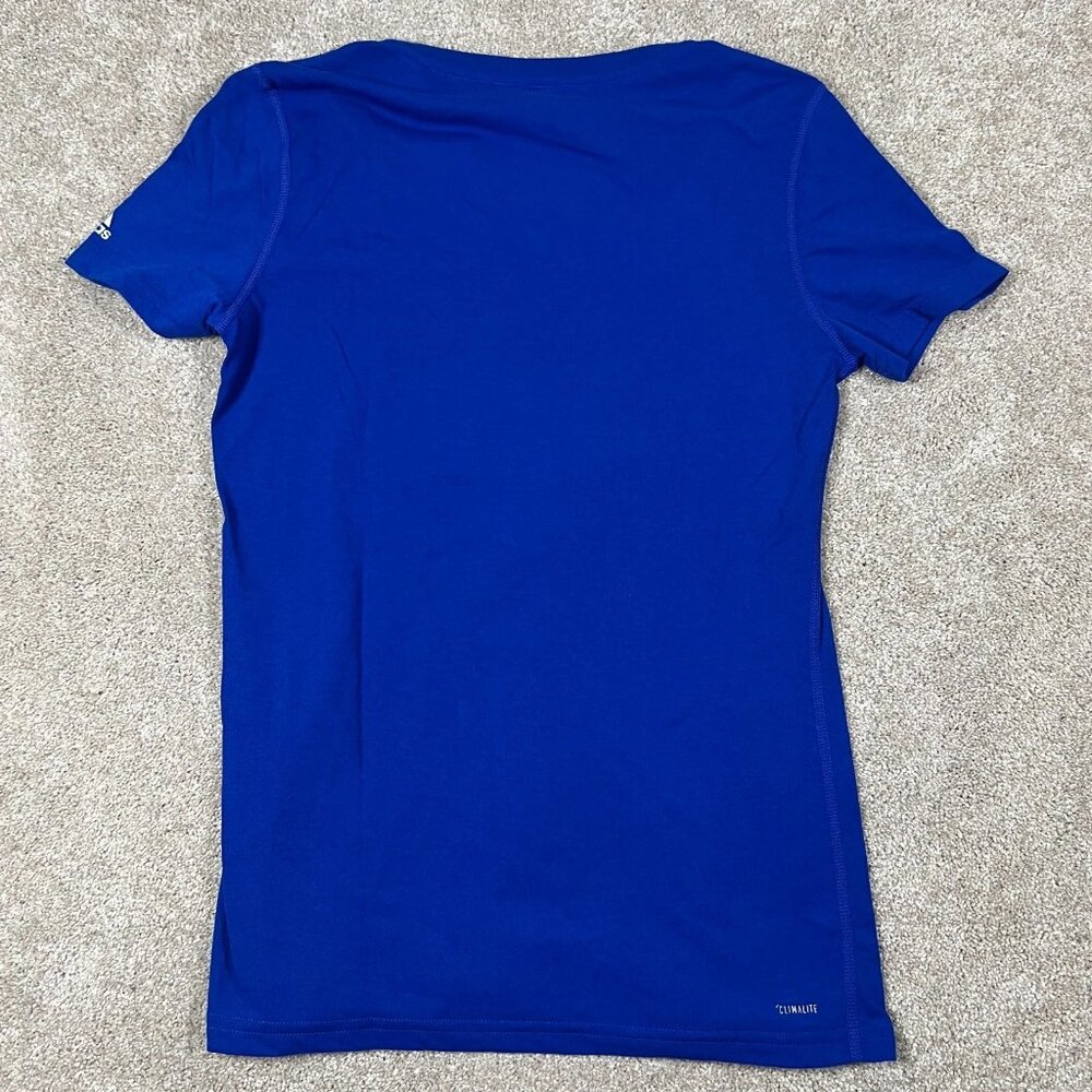 Adidas Womens S Blue New York Rangers NHL Hockey Ultimate 2 Short Sleeve Tee NWT - Picture 2 of 6